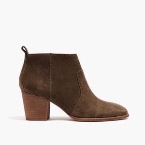 Madewell Olive Suede 6.5 Brenner boots